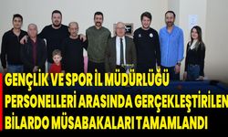 Gençlik ve Spor İl Müdürlüğü personelleri arasında gerçekleştirilen Bilardo Müsabakaları Tamamlandı