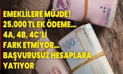 Emeklilere Müjde! 25.000 TL Ek Ödeme… 4A, 4B, 4C’li fark etmiyor… Başvurusuz Hesaplara Yatıyor