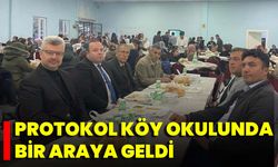 Protokol Köy Okulunda Bir Araya Geldi