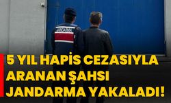 5 yıl hapis cezasıyla aranan şahsı jandarma yakaladı!