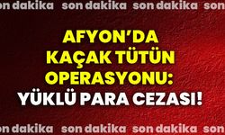 Afyonkarahisar’da kaçak tütün operasyonu: Yüklü para cezası!