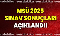 MSÜ 2025 sınav sonuçları açıklandı!