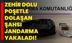 Zehir dolu poşetle dolaşan şahsı jandarma yakaladı!