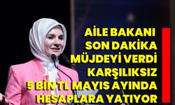 Aile Bakanı son dakika müjdeyi verdi Karşılıksız 5 bin TL mayıs ayında hesaplara yatıyor