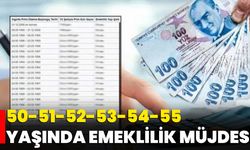 50-51-52-53-54-55 Yaşında Emeklilik Müjdesi