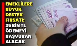 Emeklilere Büyük Destek Fırsatı: 25 Bin TL Ödemeyi Başvuran Alacak