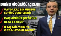 Emniyet Müdürlüğü açıkladı; 5 ayda kaç bin minibüs şoförü denetlendi?  Kaç minibüs şoförüne ceza yazıldı?  Kaç Milyon TL ceza uygulandı?