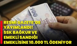 Resmi Gazete’de Yayımlandı! Ssk Bağkur ve Emekli Sandığı Emeklisine 10.000 TL Ödeniyor
