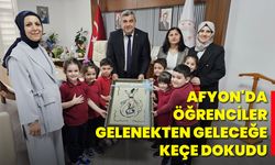 Afyonkarahisar'da Öğrenciler Gelenekten Geleceğe Keçe Dokudu