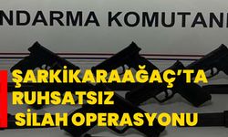 Şarkikaraağaç’ta ruhsatsız silah operasyonu