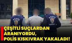 Çeşitli suçlardan aranıyordu, polis kıskıvrak yakaladı!