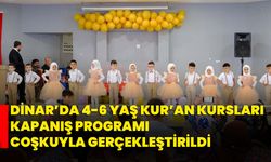 Dinar’da 4-6 Yaş Kur’an Kursları Kapanış Programı Coşkuyla Gerçekleştirildi
