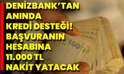 DenizBank’tan Anında Kredi Desteği! Başvuranın Hesabına 11.000 TL Nakit Yatacak