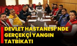 Devlet Hastanesi’nde gerçekçi yangın tatbikatı