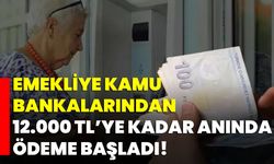 Emekliye Kamu Bankalarından 12.000 TL’ye Kadar Anında Ödeme Başladı!