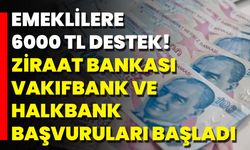 Emeklilere 6000 TL Destek! Ziraat Bankası, Vakıfbank Ve Halkbank Başvuruları Başladı