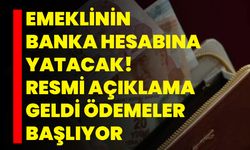 Emeklinin Banka Hesabına Yatacak! Resmi Açıklama Geldi Ödemeler Başlıyor