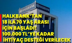 Halkbank’tan 18 İla 70 Yaş Arası İçin Başladı! 100.000 TL’ye Kadar İhtiyaç Desteği Verilecek
