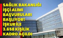Sağlık Bakanlığı İşçi Alımı Başvuruları Başlıyor! İŞKUR ile 3.658 Kişilik Kadro Açıldı