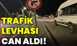 Trafik levhası can aldı!