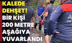 Kalede Dehşet! Bir Kişi 200 Metre Aşağıya Yuvarlandı