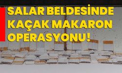 Salar Beldesinde kaçak makaron operasyonu!