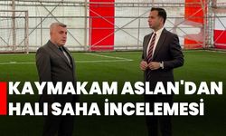 Kaymakam Aslan'dan halı saha incelemesi