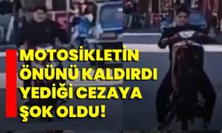Motosikletin Önünü Kaldırdı Yediği Cezaya Şok Oldu!