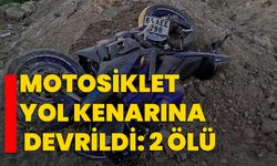 Denizli'de motosiklet yol kenarına devrildi: 2 ölü
