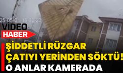 Şiddetli Rüzgar Çatıyı Yerinden Söktü! O Anlar Kamerada
