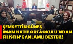 Şemsettin Güneş İmam Hatip Ortaokulu’ndan Filistin’e anlamlı destek!