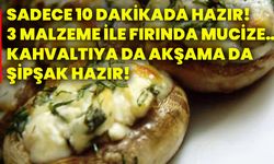 Sadece 10 dakikada hazır! 3 malzeme ile fırında mucize… Kahvaltıya da akşama da şipşak hazır!