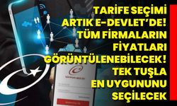 Tarife Seçimi Artık E-Devlet’de! Tüm Firmaların Fiyatları Görüntülenebilecek! Tek Tuşla En Uygununu Seçilecek