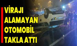 Virajı Alamayan Otomobil Takla Attı