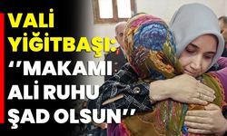 Vali Yiğitbaşı: ‘’Makamı Ali, Ruhu Şad Olsun’’