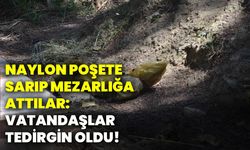 Naylon poşete sarıp mezarlığa attılar: Vatandaşlar tedirgin oldu!