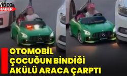 Otomobil Çocuğun Bindiği Akülü Araca Çarptı