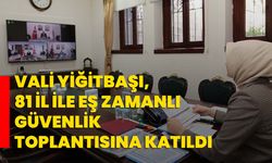 Vali Yiğitbaşı, 81 il ile eş zamanlı güvenlik toplantısına katıldı