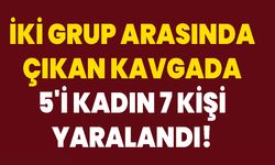 İki grup arasında çıkan kavgada 5'i kadın 7 kişi yaralandı