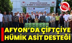 Afyon’da Çiftçiye Hümik Asit Desteği