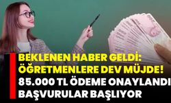 Beklenen Haber Geldi: Öğretmenlere Dev Müjde! 85.000 TL Ödeme Onaylandı Başvurular Başlıyor