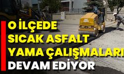 O İlçede Sıcak Asfalt Yama Çalışmaları Devam Ediyor