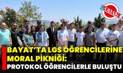 Bayat’ta LGS Öğrencilerine Moral Pikniği: Protokol Öğrencilerle Buluştu