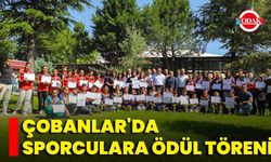 Çobanlar'da Sporculara Ödül Töreni