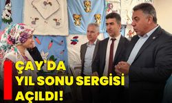 Çay'da yıl sonu sergisi açıldı!