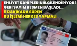 Ehliyet Sahiplerini İlgilendiriyor! Geri Sayım Resmen Başladı… 5 Dakikada Süren Bu İşlemi Herkes Yapmalı