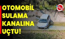 Otomobil sulama kanalına uçtu!