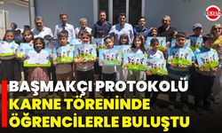 Başmakçı Protokolü Karne Töreninde Öğrencilerle Buluştu