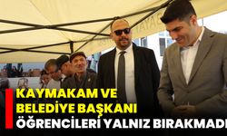 Kaymakam Ve Belediye Başkanı Öğrencileri Yalnız Bırakmadı