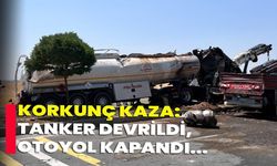 Korkunç Kaza: Tanker Devrildi, Otoyol Kapandı...
